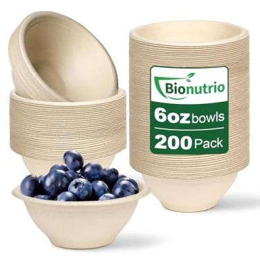 Imagem de Bionutrio Tigelas descartáveis de 170 g, pacote com 200 tigelas de papel compostáveis