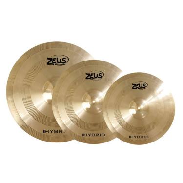 Imagem de Kit zeus hybrid set-c hi-hat 14 crash 16 ride 20 bag