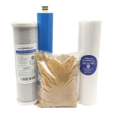 Imagem de Kit Refil Osmose Reversa 4 Estágios 150gpd Premium - Fdma Filtros