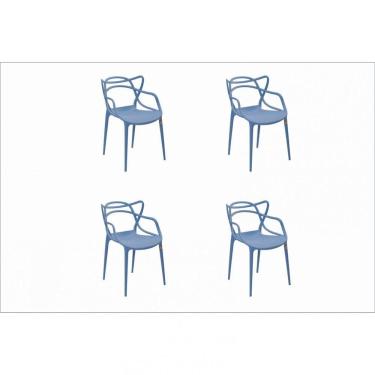 Imagem de Conjunto 4 Cadeiras Allegra  Rivatti Azul Caribe