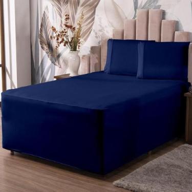 Imagem de Jogo De Lençol Luva Solteiro Conjugada Colchão Box Malha 2P - Ametista