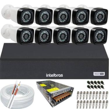 Imagem de Kit Cftv 10 Câmeras Segurança Full Hd infravermelho Dvr Intelbras 1116