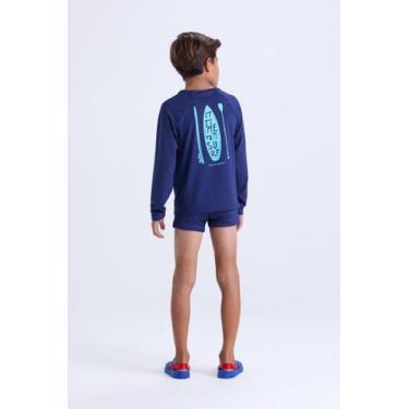 Imagem de Conjunto Moda Praia Infantil Estampa Costas Surf - VIDA COSTEIRA, Azul