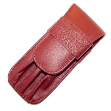 Imagem de Estojo p/Caneta Vuarnet-BR Couro Legítimo p/3 Peças Bordô