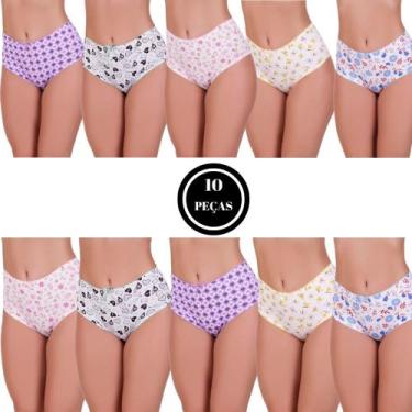 Imagem de Kit 10 Calçola de Senhora Calcinha Grande -c2 KIT 10 CALCINHA MARIA - 