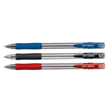 Imagem de Kit 03 Caneta Uni Ball Uni Lakubo Ponta Fina 0.7 Azul , Preta e Vermel