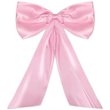 Imagem de Decoração de laço de parede Phoaxul Satin Big Pink Bow 91x61cm