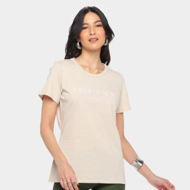 Imagem de Camiseta Colcci Mindfulness Feminina, Bege, M