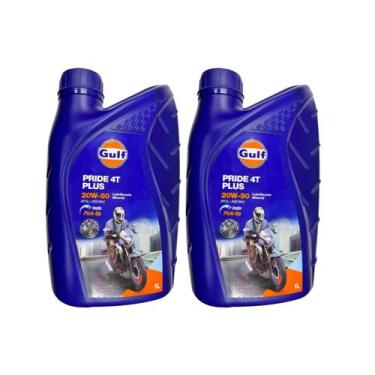 Imagem de Óleo Moto Gasolina Gulf Pride 4 Tempo 20w50 Mineral 2 Litros - Geral