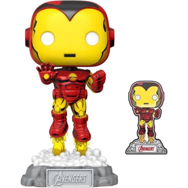 Imagem de Funko Pop Marvel Avengers 1172 Iron Man + Pin Exclusive