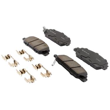 Imagem de ACDelco Kit de pastilhas de freio a disco frontal de cerâmica profissional 17D1654CHF1 com clipes