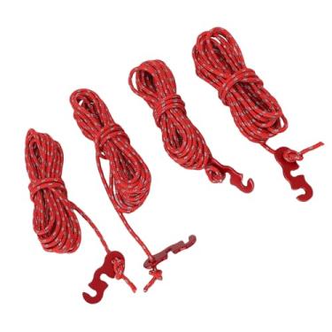 Imagem de RiToEasysports 4pcs Corda Reflexiva de Corda Ao Ar Livre, Cordão de Acampamento Ajustável, Tendas e Kit de Acessórios de Dosséis Com Estrutura de Fixação Aprimorada, Dispositivo de Conveniência,