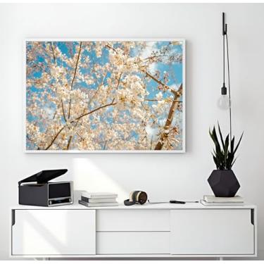 Imagem de Quadro Decorativo Grande Premium Árvores Coloridas Sala Hall (01, Branco, 100x70)