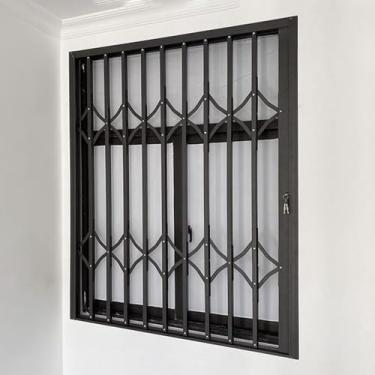Imagem de Protetor De Segurança De Janela Dobrável De Metal, Barras De Segurança De Janela Deslizante Com Fechadura E Chave, Roubo Dentro Do Trilho De Proteção Da Jan, W60xH100cm/24x39.5in