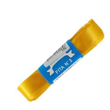 Imagem de TRADER, Fita De Cetim Trader 15mm N°3 Com 10 Metros, COR 17 AMARELO OURO