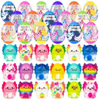 Imagem de Pacote de 24 ovos de Páscoa pré-cheios com brinquedos Slow Squishy par