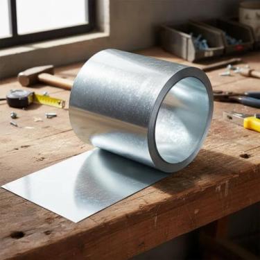 Imagem de Chapa Galvanizada Zincada 50cmx5m P/ Calhas Rufos E Portões - Construc