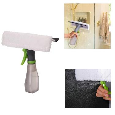 Imagem de Rodo Mop Spray Com Reservatorio Limpa Vidro Janela Box Borrifador 3 Em 1 Kit Completo
