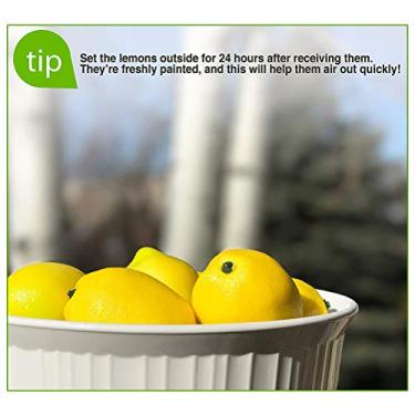 Imagem de Zhjvihx Conjunto de Limão de Simulação, Ornamento de Mesa de Frutas Falsas para Cozinha para Festa (Amarelo)