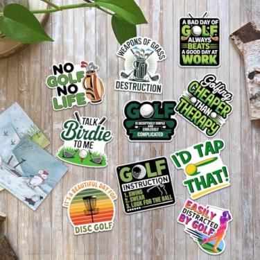 Imagem de 10 adesivos engraçados de golfe – Decalques de vinil à prova d'água para laptop, garrafa de água, carrinho, refrigerador – presente para golfistas, treinadores, caddies e amantes de golfe (7,6 cm)