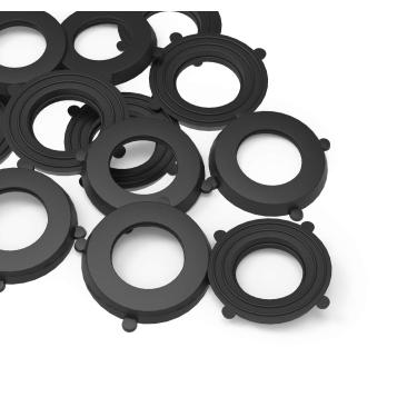 Imagem de Skytree, conjunto de arruelas de borracha sortidas, arruelas de mangueira de jardim selos de borracha de silicone resistente. As abas de autobloqueio mantêm a junta de borracha firme no interior para mangueira de jardim de 1,9 cm