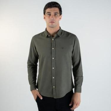 Imagem de Camisa Linho Pienza Versatiold Verde Musgo-Masculino