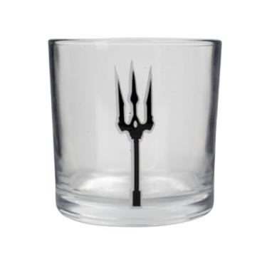 Imagem de Copo de Whisky Vidro Exú Tridente Trabalhado 300 ml