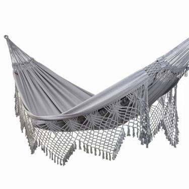 Imagem de Rede de Dormir e Descanso Safira Casal Extra Algodão (Cinza)