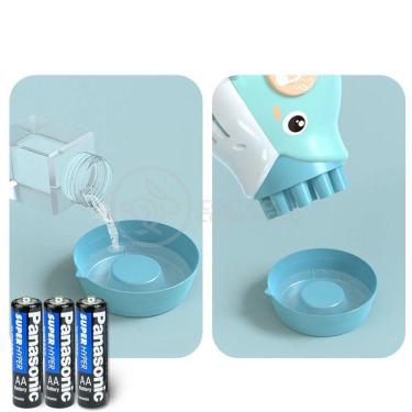 Imagem de Kit 1 Golfinho Bolha Sabão Criança Infantil+ 3 Pilha Azul 3