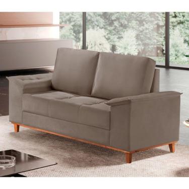 Imagem de Sofá Ravena Veludo 02 Lugares D28 Meu Sofá Online B002 Veludo Capuccino