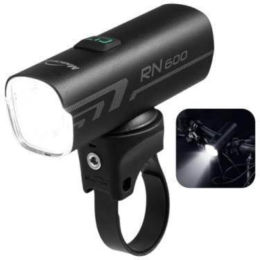 Imagem de Luz frontal para bicicleta, 600 lúmens, modos de bicicleta, 3 luzes e 2 modos de piscar, luz LED à prova d'água recarregável por USB, luz Ipx7 frontal