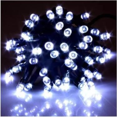 Imagem de Kit 5 Ou 3 Caixa 10M Pisca 100 Leds 110V 8 Funções Fio Transparente Ou Verde Natalino(3 Caixa BRANCA,Transparente)