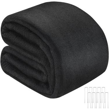 Imagem de Fanfanwin Forro de lagoa de 38 x 4,5 m, tecido de forro geotêxtil não tecido com 10 pinos em U para lagos ao ar livre, riachos, fontes, jardim, cachoeiras, muros de contenção, barreiras de ervas