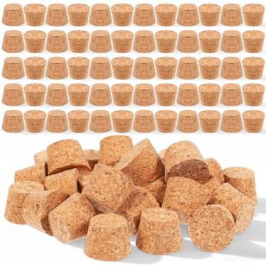 Imagem de Rolhas de cortiça afuniladas de 1/2 polegada, 120 peças de rolhas de rolha de garrafa de vinho, rolhas de substituição de rolhas de madeira para vinho, tampões de garrafa pequenos duráveis, rolha de