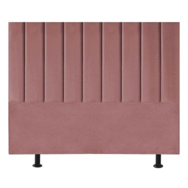 Imagem de Cabeceira Estofada Cama Casal Queen Size 160 Cm Marina Suede rosê
