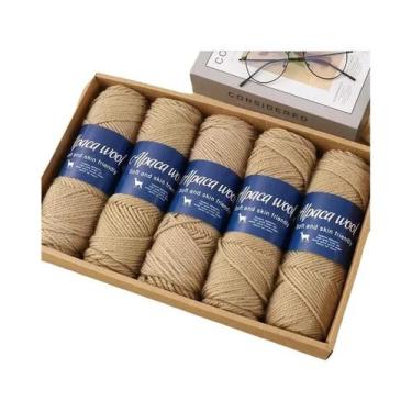 Imagem de Fio De Lã De Alpaca Quente E Elegante 500g Grosso Para Suéteres, Corta