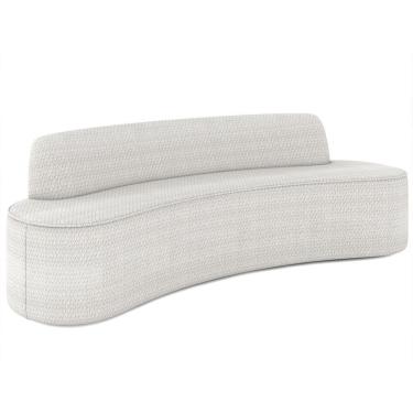 Imagem de Sofá 2 Lugares Para Sala De Estar Living 150cm Koane D06 Bouclê Off White - Mpozenato