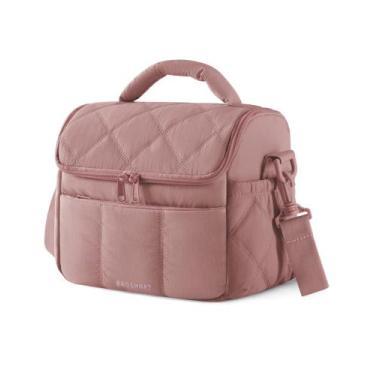 Imagem de Lancheira isolada BAGSMART para mulheres impermeável rosa escuro
