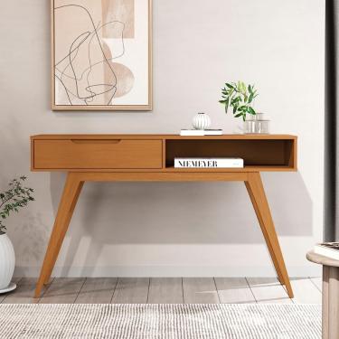 Imagem de Aparador Tucumã Com 1 Gaveta E Pés De Madeira Maciça Nature