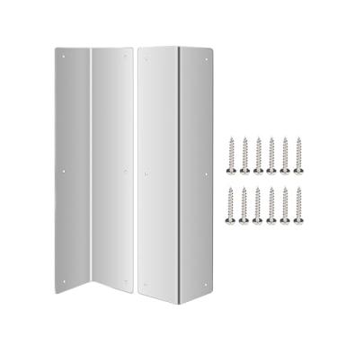 Imagem de Bothyi Protetor de canto de parede de metal com parafuso, e à prova de ferrugem, para uso residencial e comercial, ideal para restaurantes, Prata