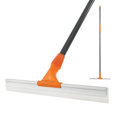 Imagem de CLEANHOME Rodo de silicone para vidro de chuveiro, chão e garagem - removedor de pelos de animais de estimação resistente, limpador de azulejos de banheiro, limpador de janela - flexível, sem riscos