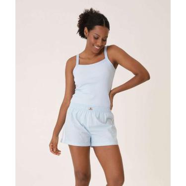Imagem de Pijama Feminino Canelado Alças Finas Marisa-96020, Azul, M