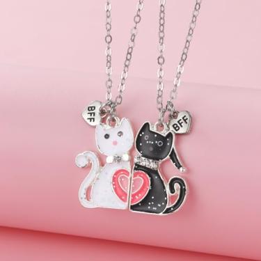 Imagem de Colar de gato fofo para mulheres, joias de amizade, presente moderno, moderno, dia dos namorados, presente de aniversário, presente de natal, presentes de amizade para mulheres, dia dos namorados