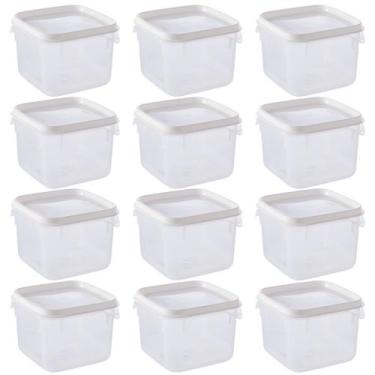 Imagem de Pote de plástico transparente para freezer e micro-ondas 1,1 litros co