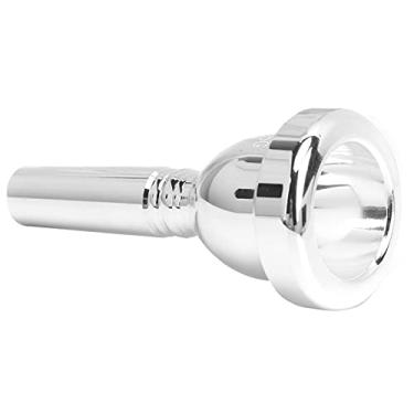 Imagem de Generic Peça de Boca de Trombone, Bocal de Tuba de Haste Grande de Metal de Substituição Conveniente de 12.7mm para Trombones Tenor para Jogadores de (Prata)
