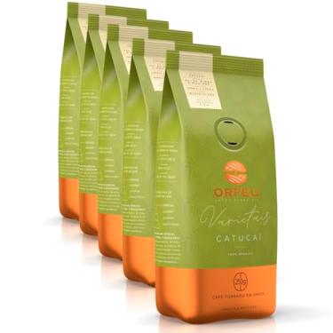 Imagem de Café em Grãos Premium Orfeu Catucaí Kit 5 Pacotes de 250g