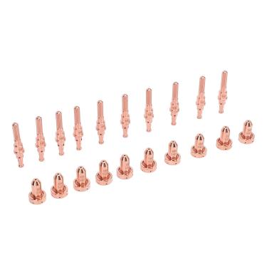 Imagem de KUIDAMOS Conjunto de Eletrodos de Bico de Tocha de Corte de Plasma Eletrodos de Bicos de Latão Duráveis ​​para SL60 SL100 para Aço Carbono, Aço Inoxidável, Alumínio e Cobre