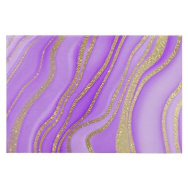 Imagem de CEBUGI Tapete de área 60 x 90 cm, macio, lavável, antiderrapante, com suporte de borracha, estampa de mármore roxo, para sala de estar, quarto, decoração de casa