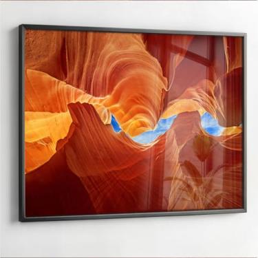 Imagem de Quadro Decorativo Terracota Arte Moderna com Moldura Caixa Acrílico Cristal para Sala e Quarto (Moldura Preta, 40x60)