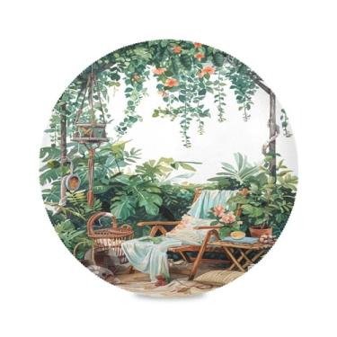 Imagem de xigua Jogo americano vintage verde exuberante conjunto de 1 para mesa de jantar, tapetes de mesa antiderrapantes laváveis e resistentes ao calor para decoração de festa, cozinha, jantar